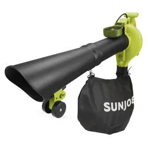 Sun Joe SBJ606E-GA-SJG 4-in-1 Electric Blower | 250 MPH | 14 Amp | Vacuum | Mulcher | Gutter Cleaner