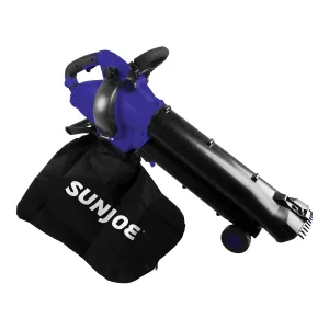 Sun Joe SBJ702E-SJB 3-in-1 Electric Blower | 250 MPH | 13 Amp | Vacuum | Mulcher (Blue)