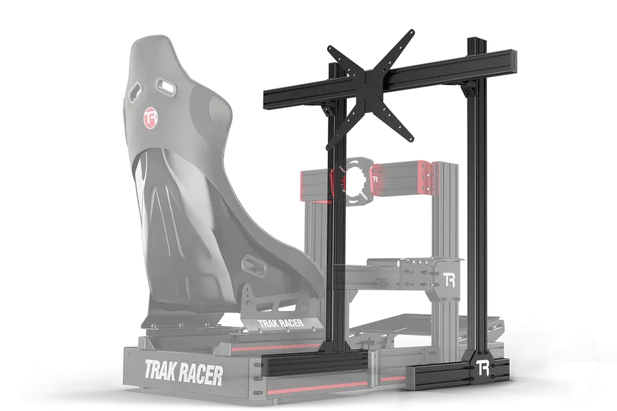 Trak Racer TR8020 Black Aluminium Floor Standing Single Monitor Stand with VESA Mount. 800mm Centre Profile