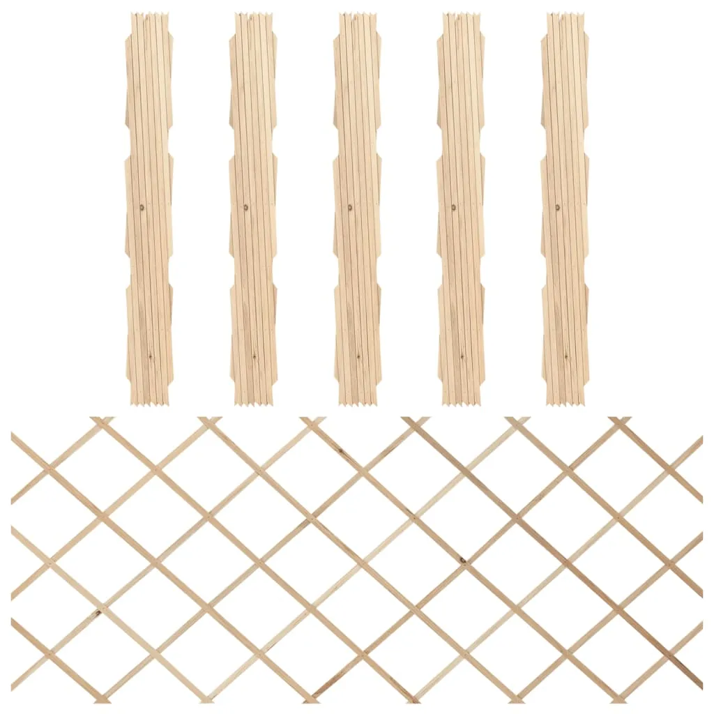 Trellis Fences 5 pcs Solid Firwood 180x80 cm