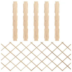 Trellis Fences 5 pcs Solid Firwood 180x80 cm