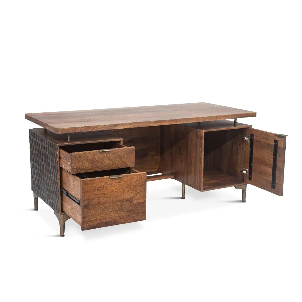 Vallarta 66-Inch Two Tone Mango Wood Desk