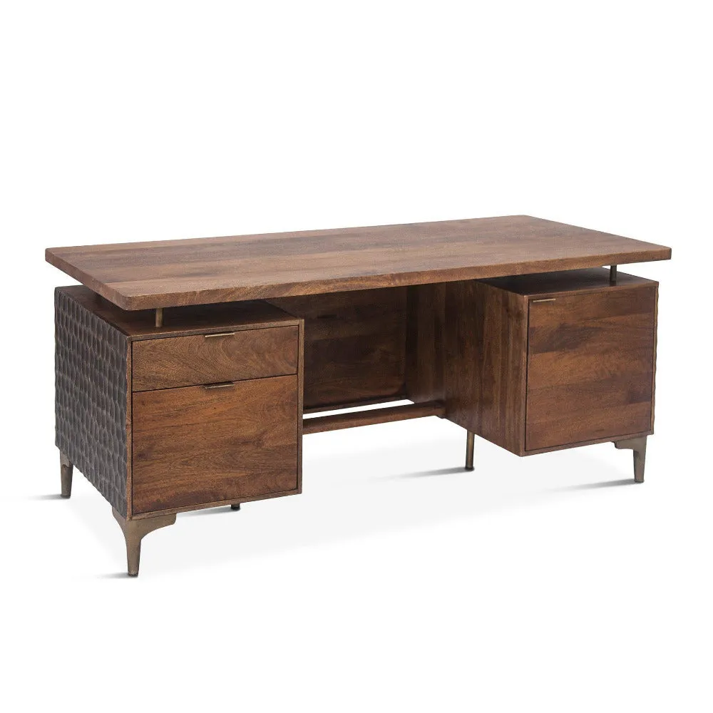 Vallarta 66-Inch Two Tone Mango Wood Desk