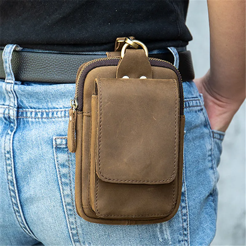 Vintage Mini Belt Bag For Tactical Training With Hook