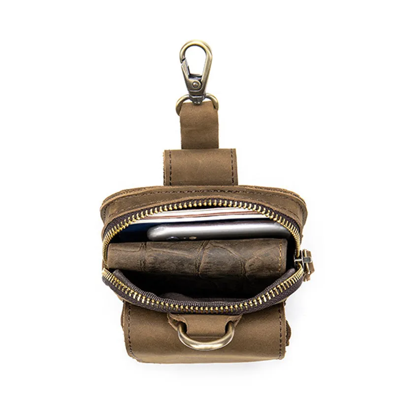 Vintage Mini Belt Bag For Tactical Training With Hook