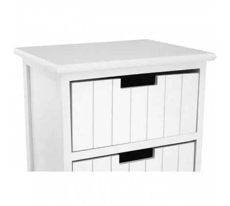 White 5 Drawer Tall Chest