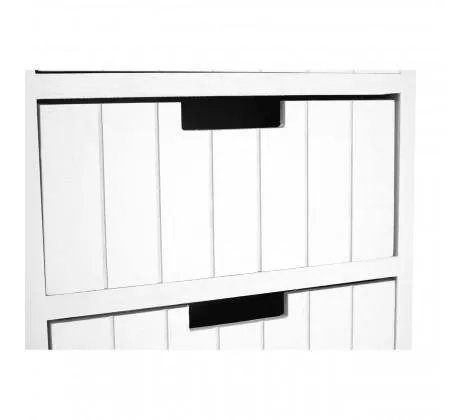 White 5 Drawer Tall Chest