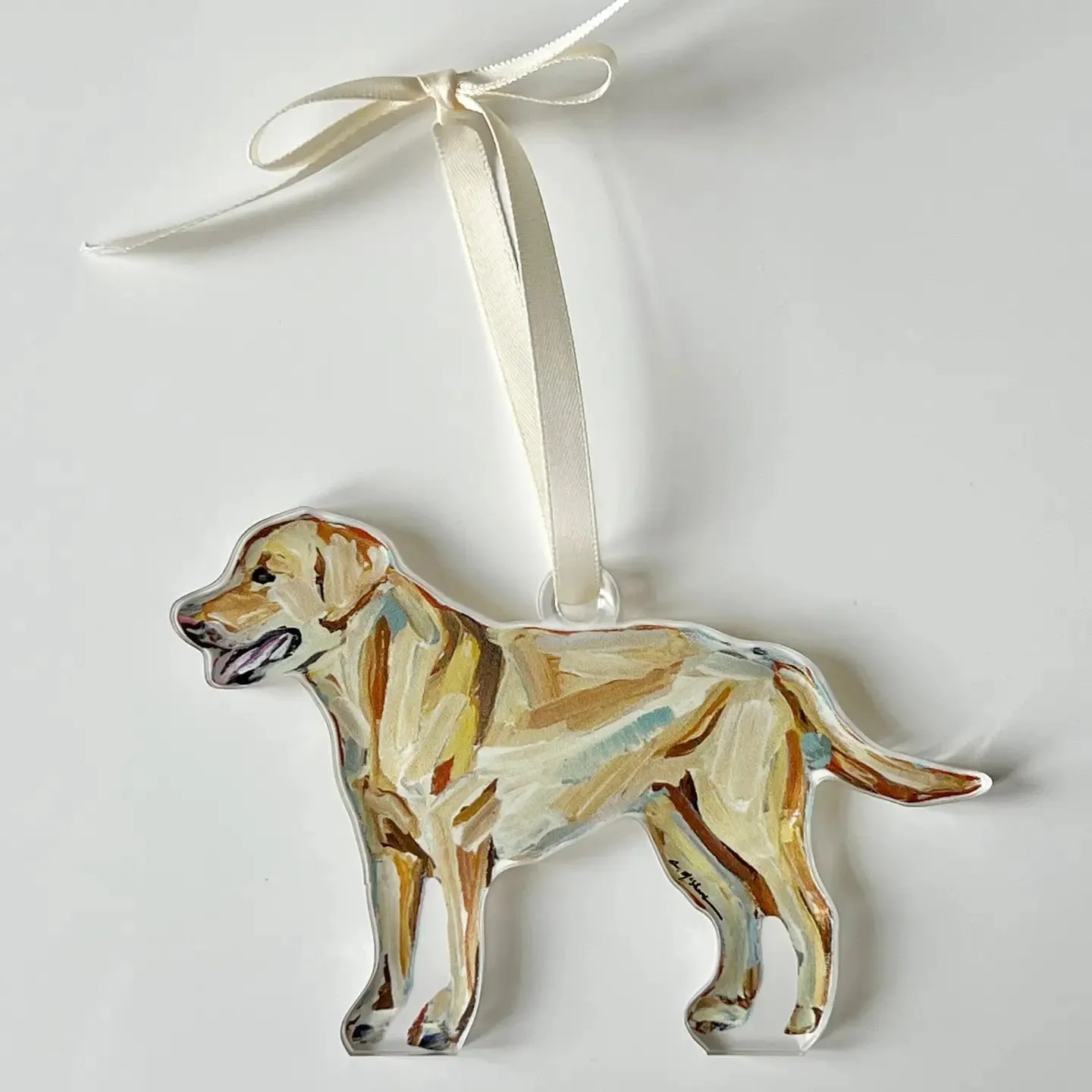 Yellow Lab Acrylic Ornament