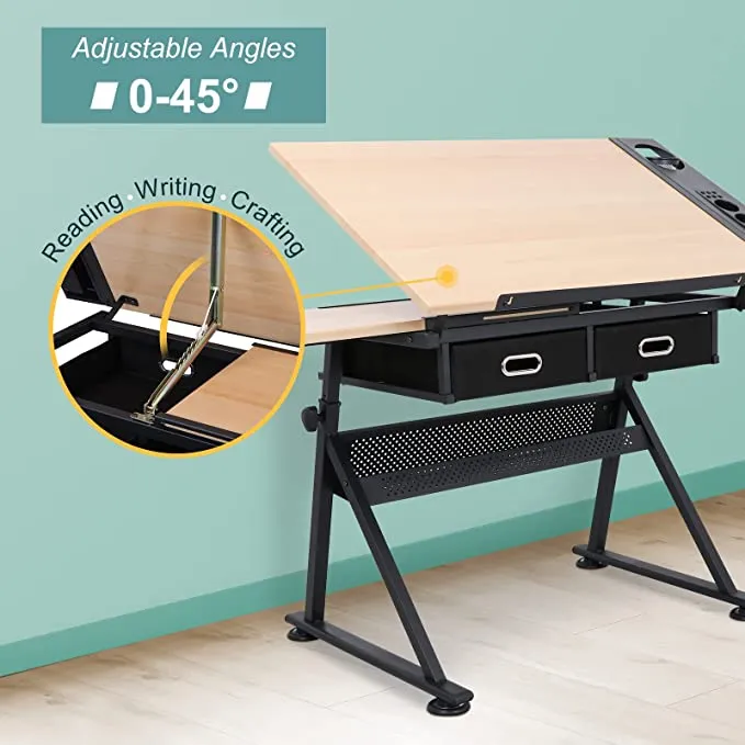 ZENY™ Adjustable Drawing Desk, Drafting Table - Painting, Studying, Office