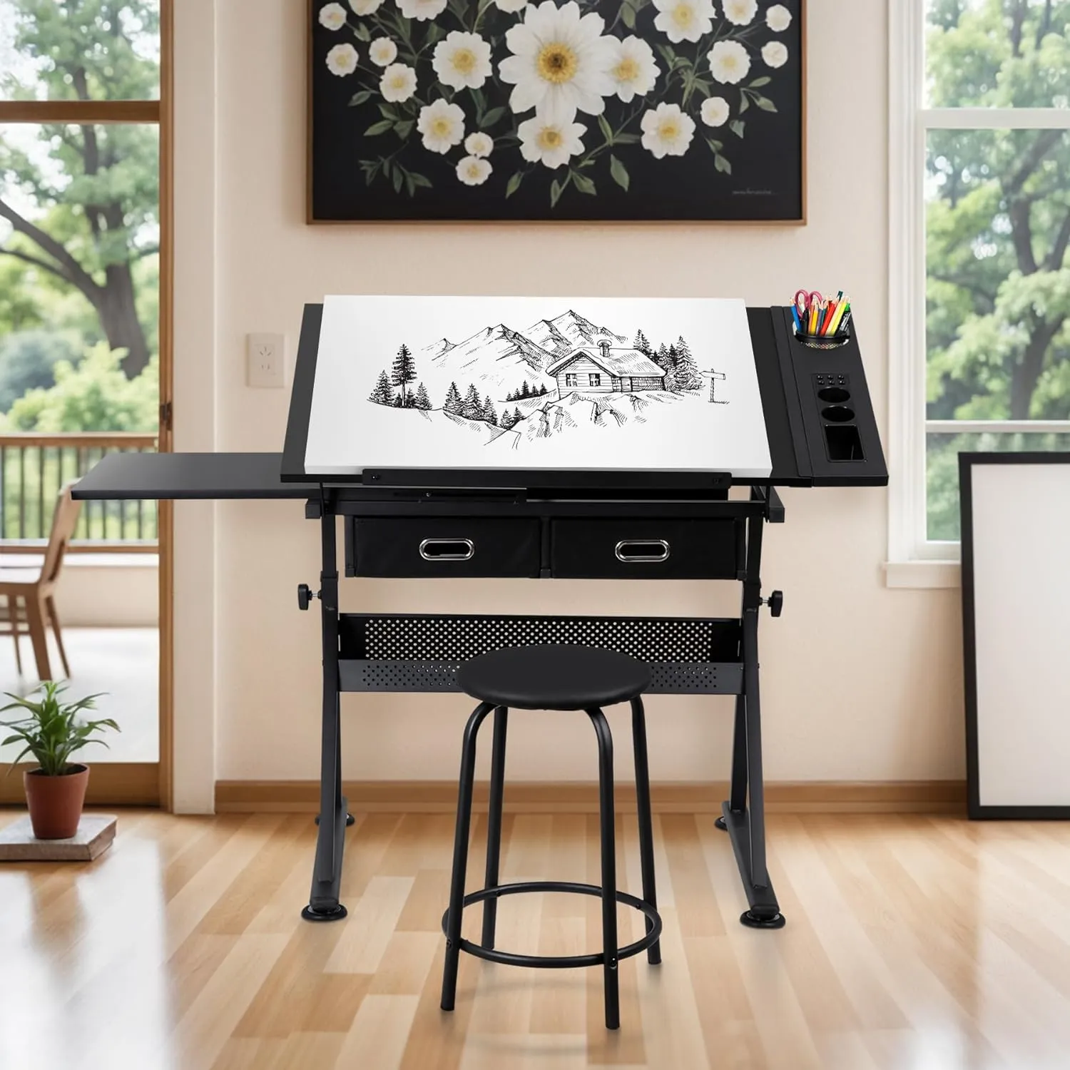 ZENY™ Adjustable Drawing Desk, Drafting Table - Painting, Studying, Office